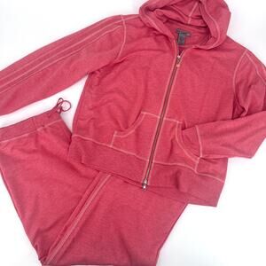 Oleg Cassini Womens 2 Piece Sweatsuit Hoodie and Pants U.S. Preowned Size XL